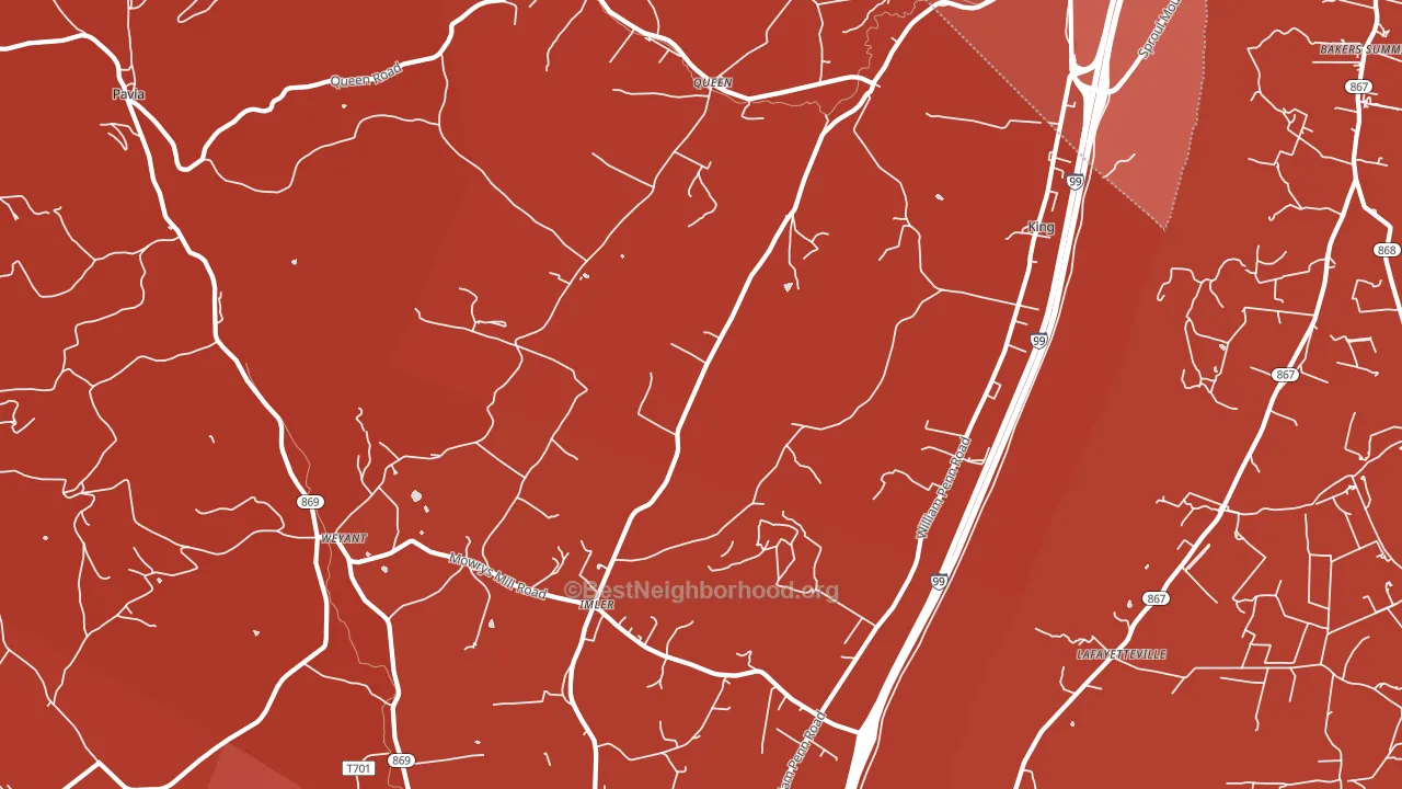 Imler, PA block-group political-lean map