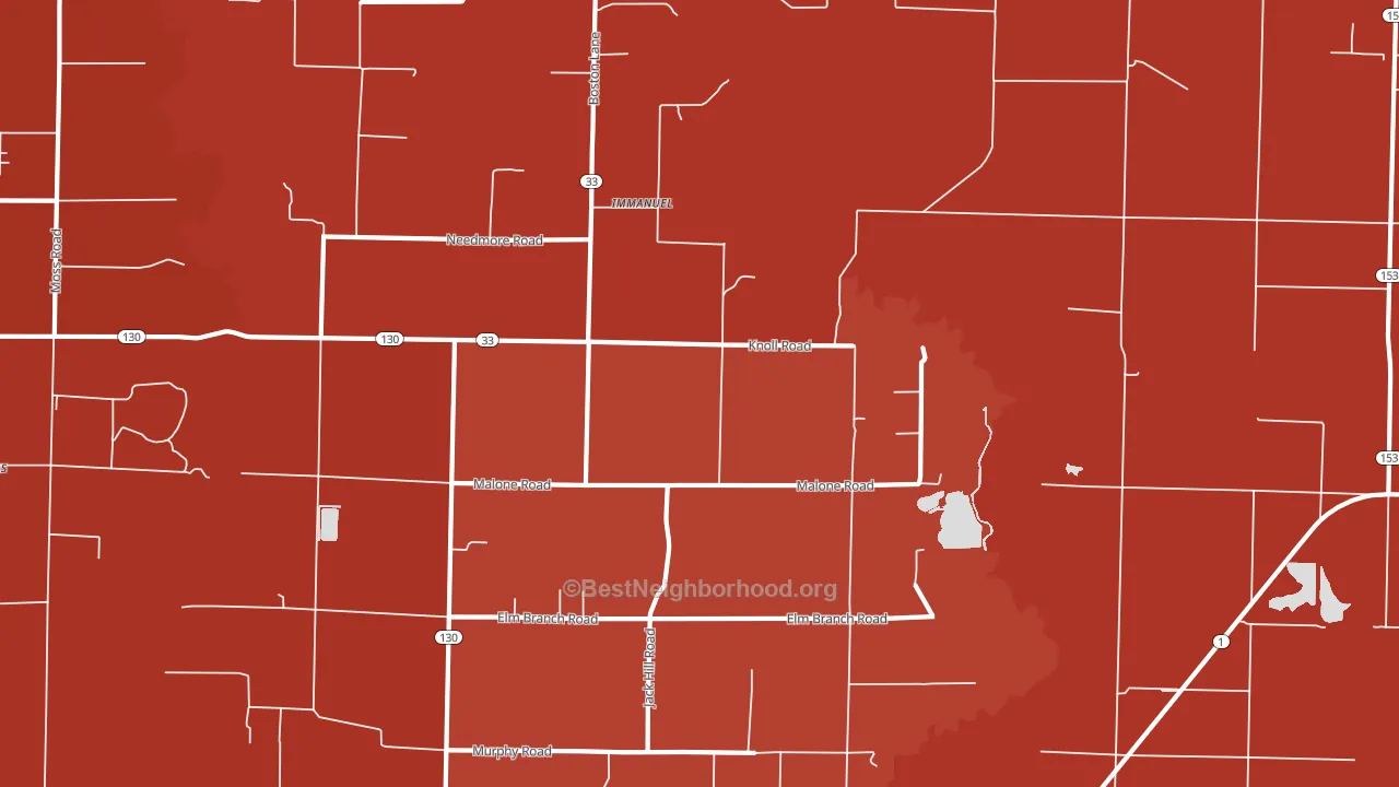 Immanuel, AR block-group political-lean map