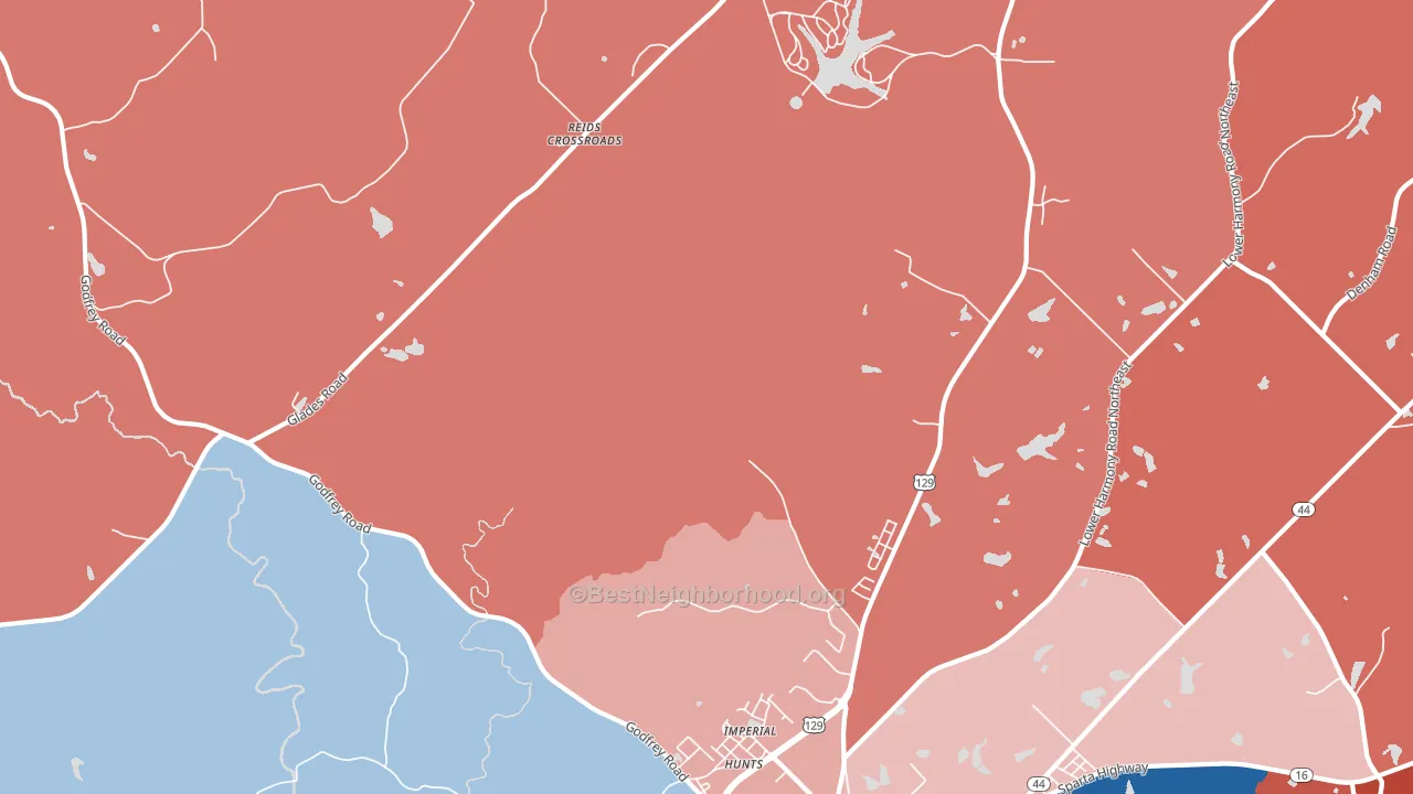 Imperial, GA block-group political-lean map
