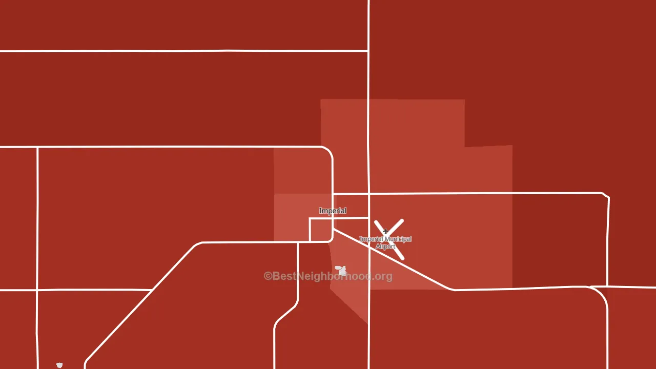 Imperial, NE block-group political-lean map