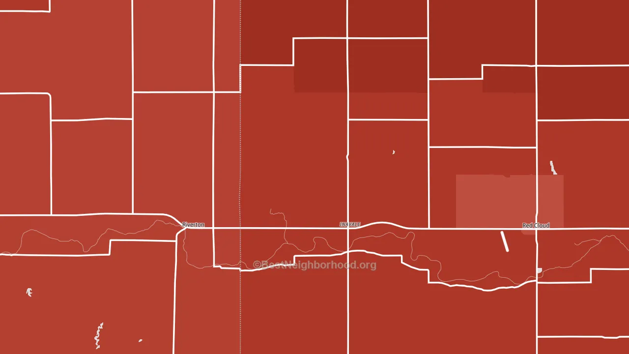Inavale, NE block-group political-lean map