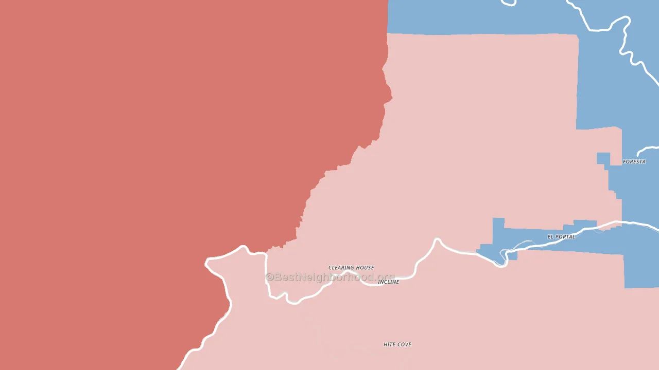 Incline, CA block-group political-lean map