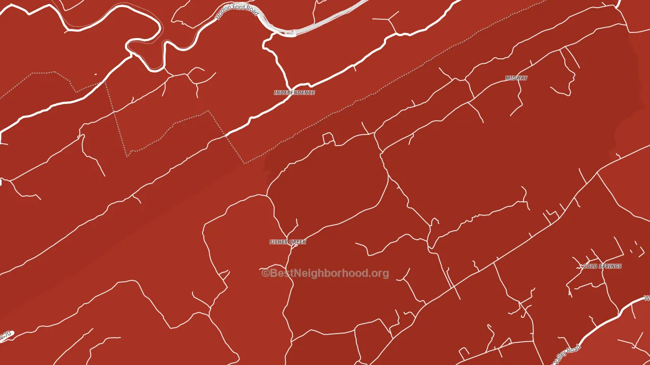 Independence, TN block-group political-lean map