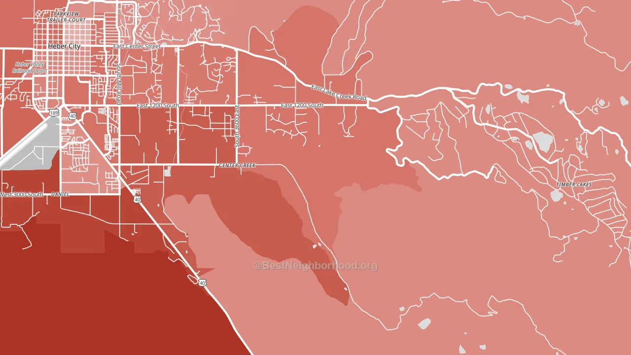 Independence, UT block-group political-lean map