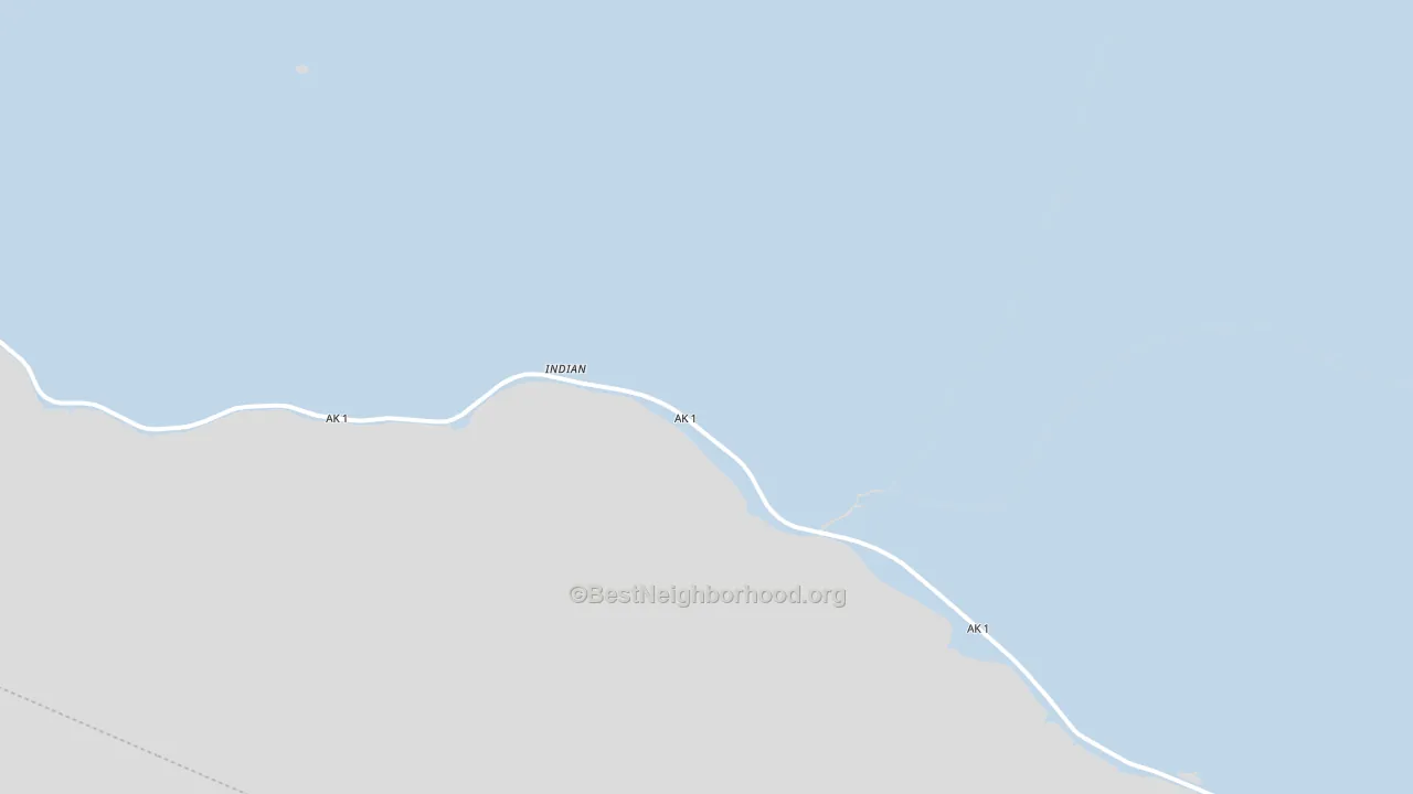 Indian, AK block-group political-lean map