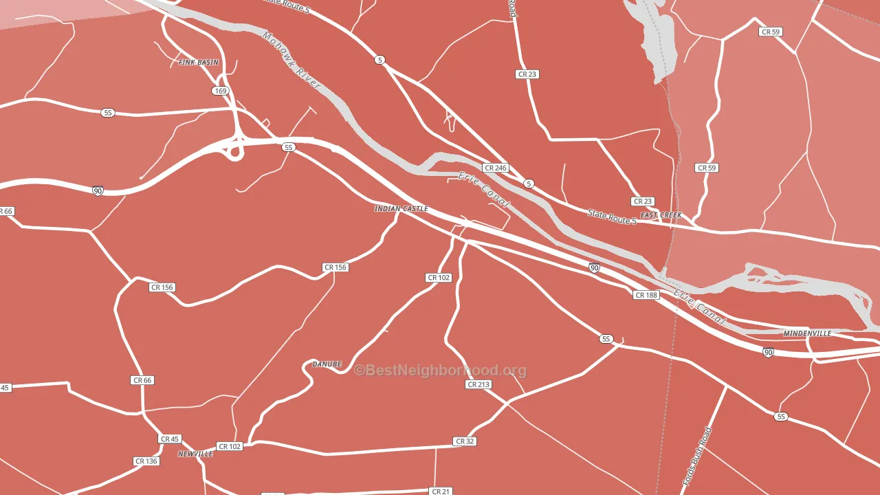 Indian Castle, NY block-group political-lean map
