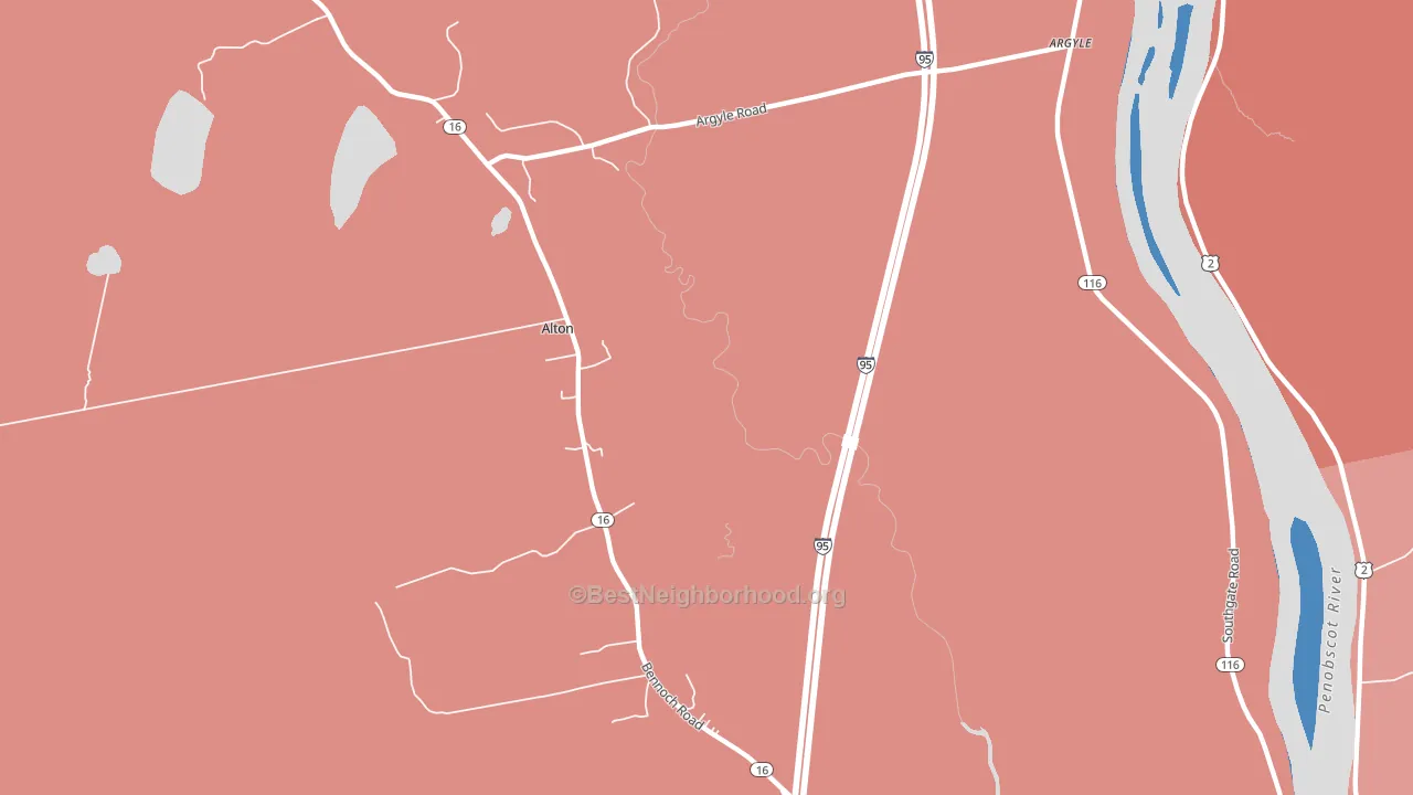 Indian Island Penobscot Indian Reservation, ME block-group political-lean map