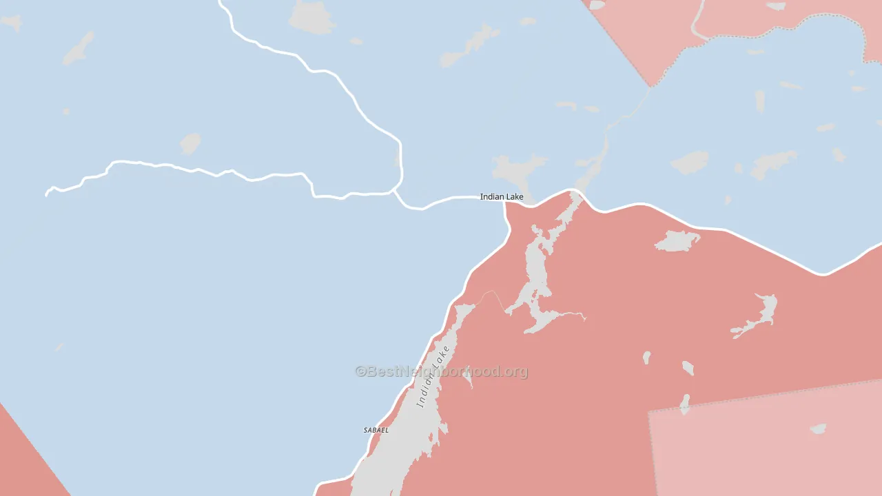 Indian Lake, NY block-group political-lean map