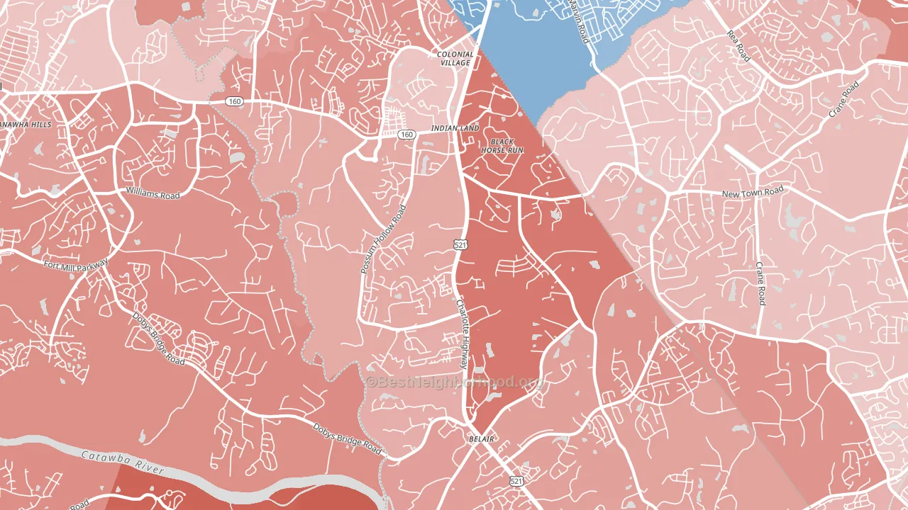 Indian Land, SC block-group political-lean map
