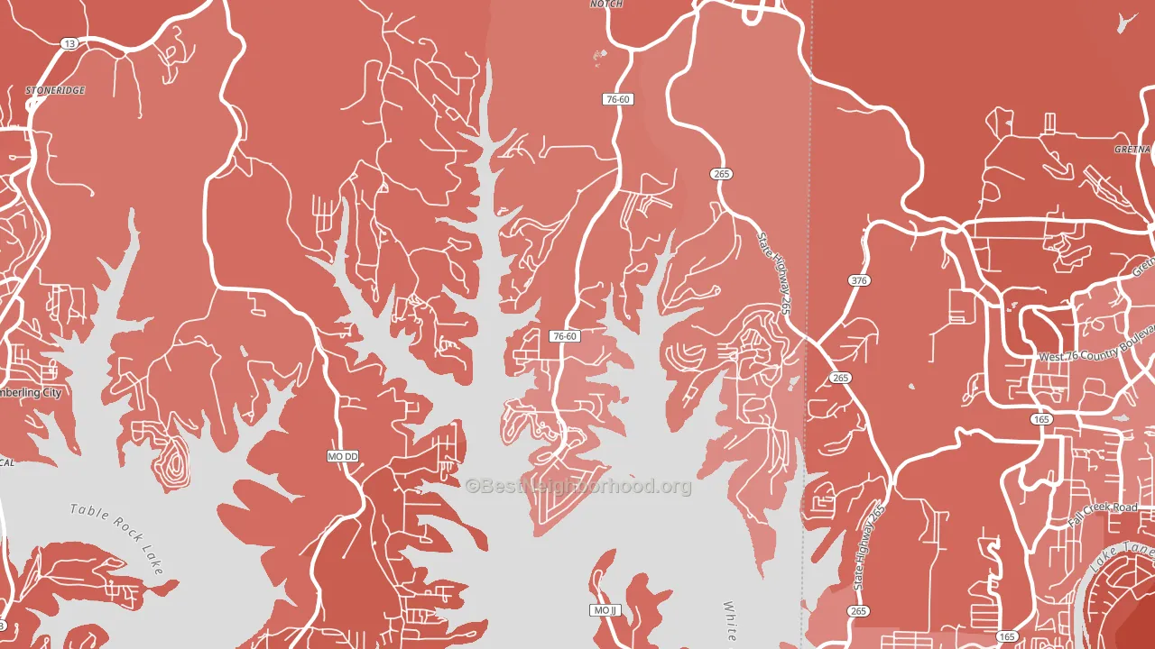 Indian Point, MO block-group political-lean map