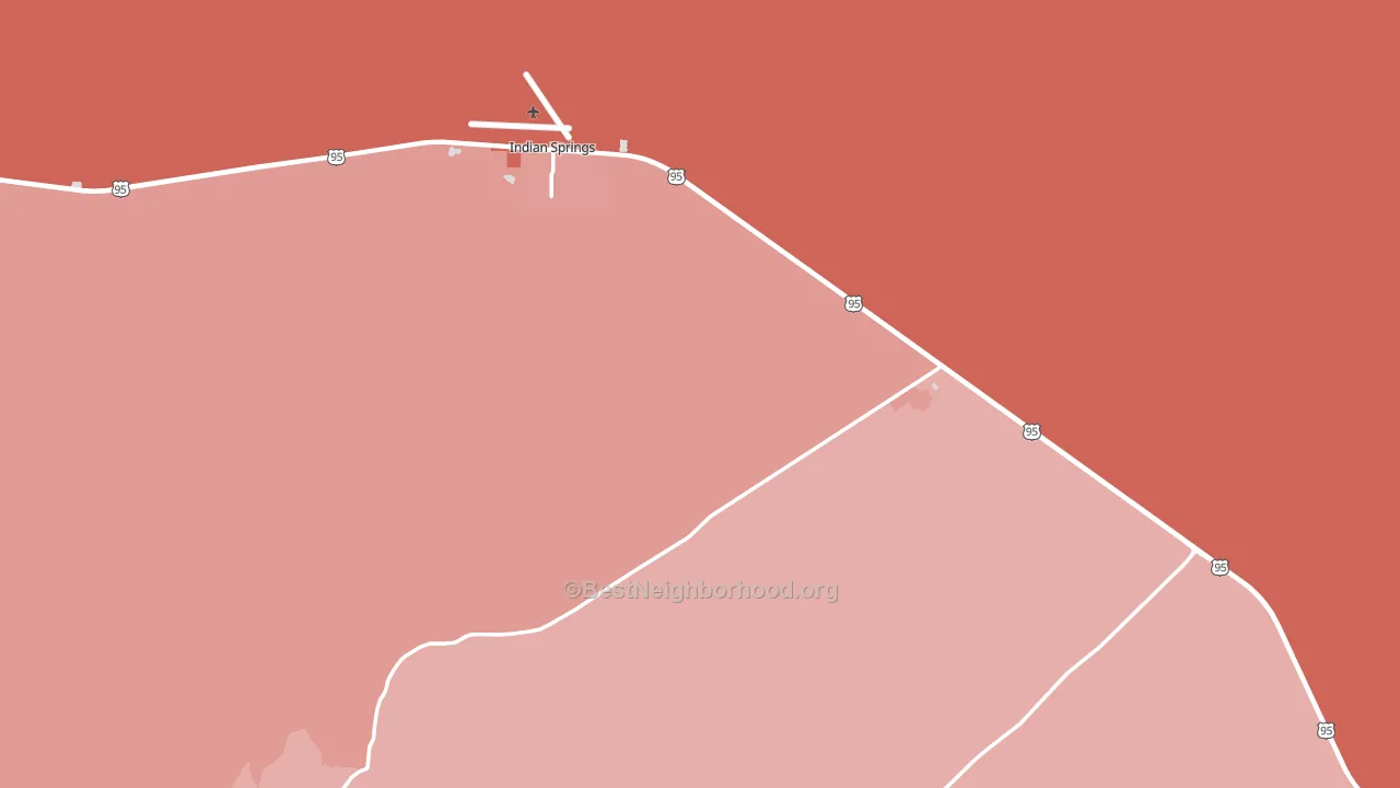 Indian Springs, NV block-group political-lean map