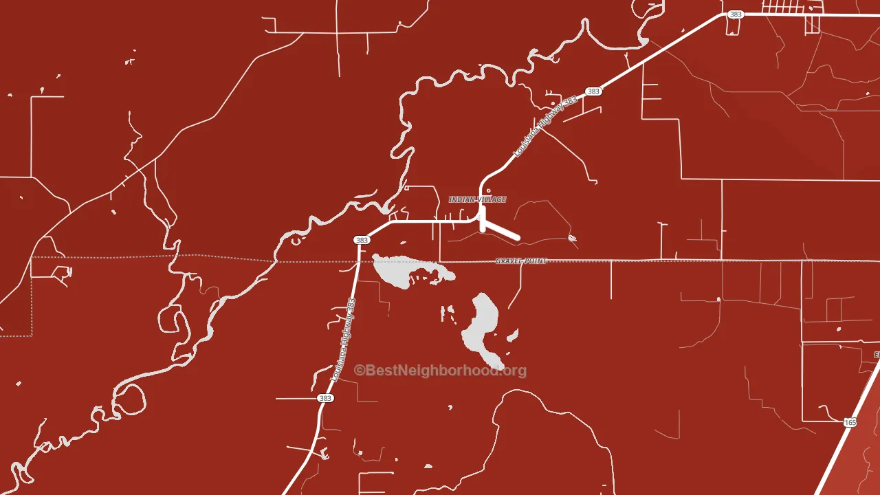 Indian Village, LA block-group political-lean map