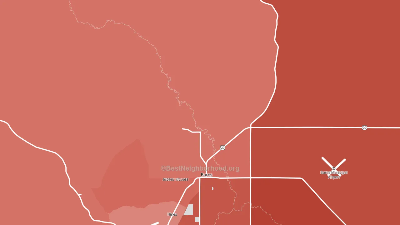 Indian Village, OR block-group political-lean map
