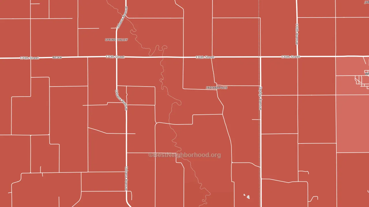 Indianapolis, IA block-group political-lean map