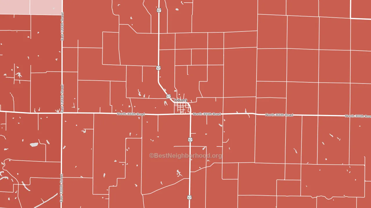 Industry, IL block-group political-lean map