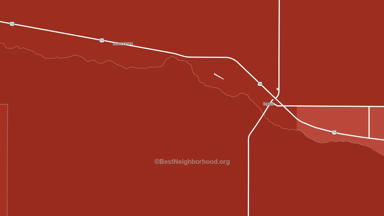 Ingalls, KS block-group political-lean map