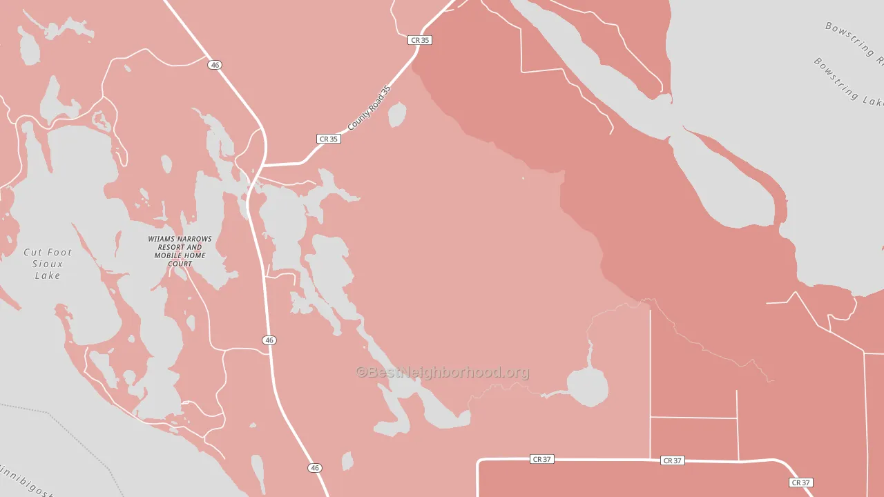 Inger, MN block-group political-lean map