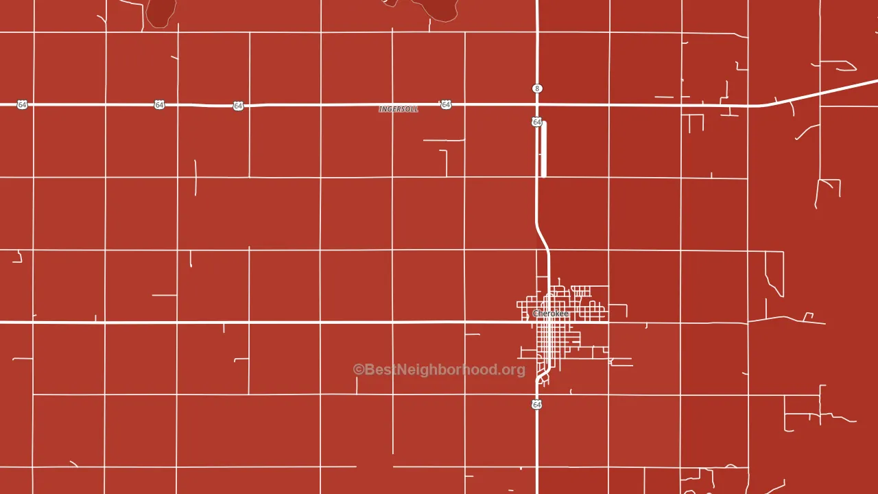 Ingersoll, OK block-group political-lean map