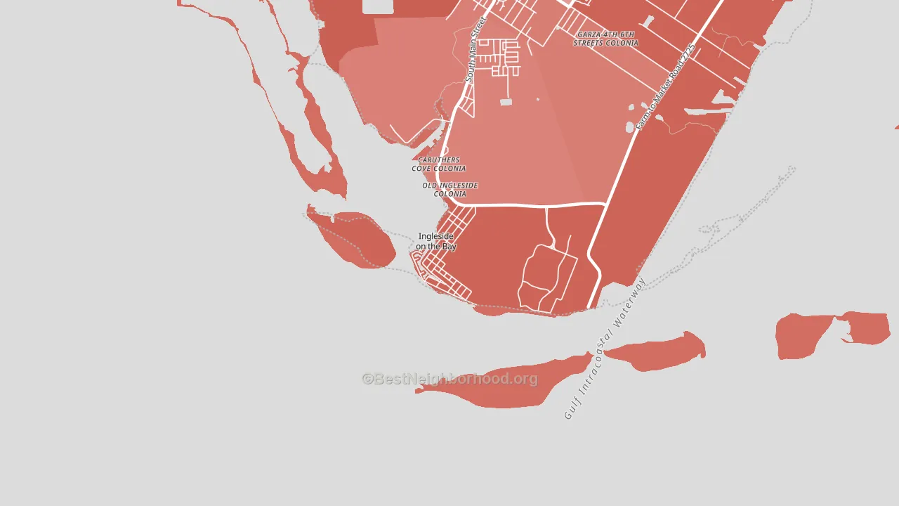 Ingleside on the Bay, TX block-group political-lean map