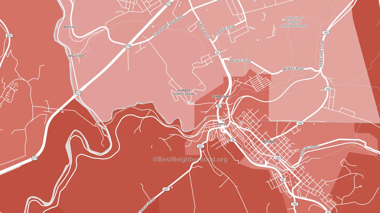 Ingleside, PA block-group political-lean map
