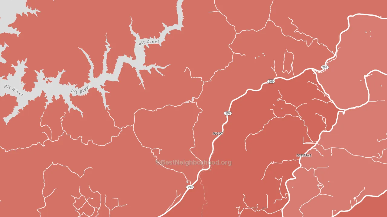 Ingot, CA block-group political-lean map