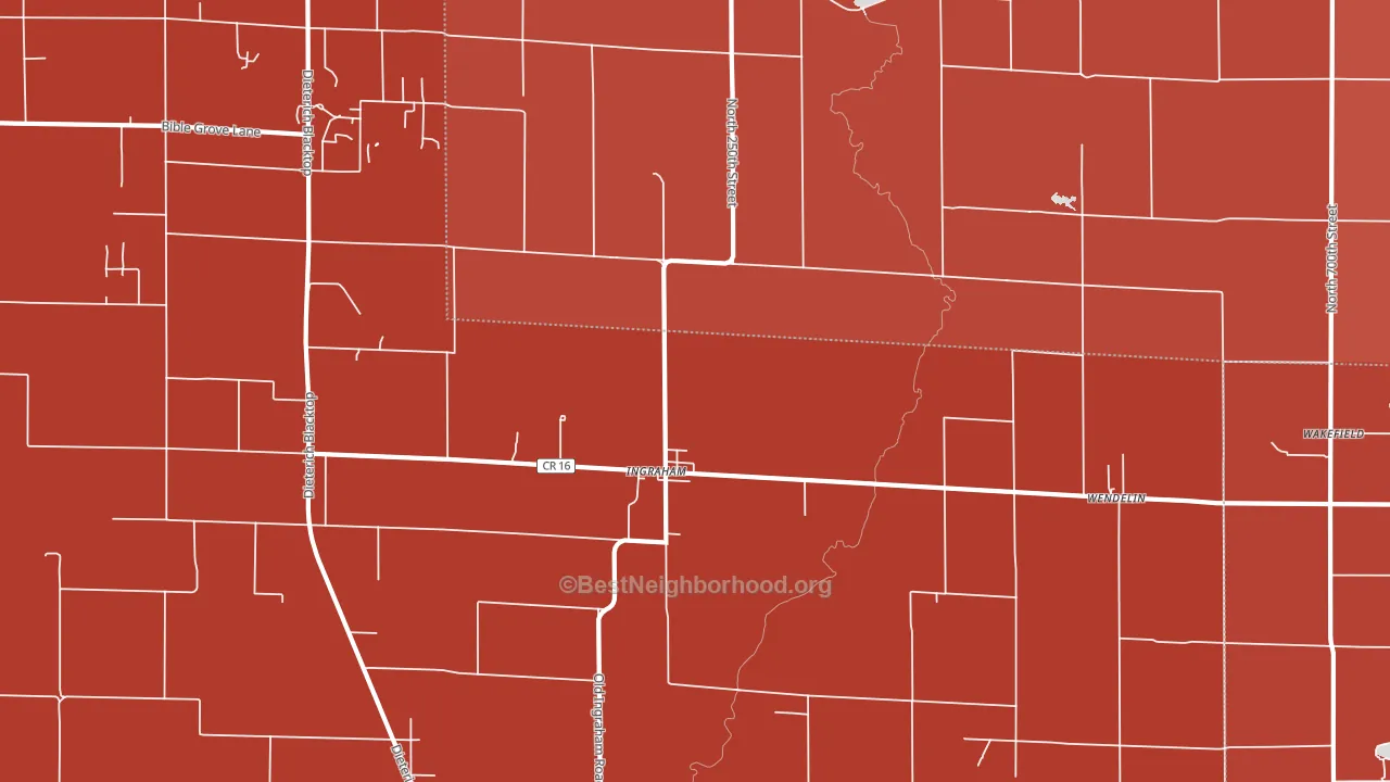 Ingraham, IL block-group political-lean map