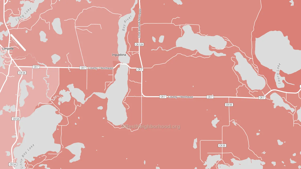 Inguadona, MN block-group political-lean map
