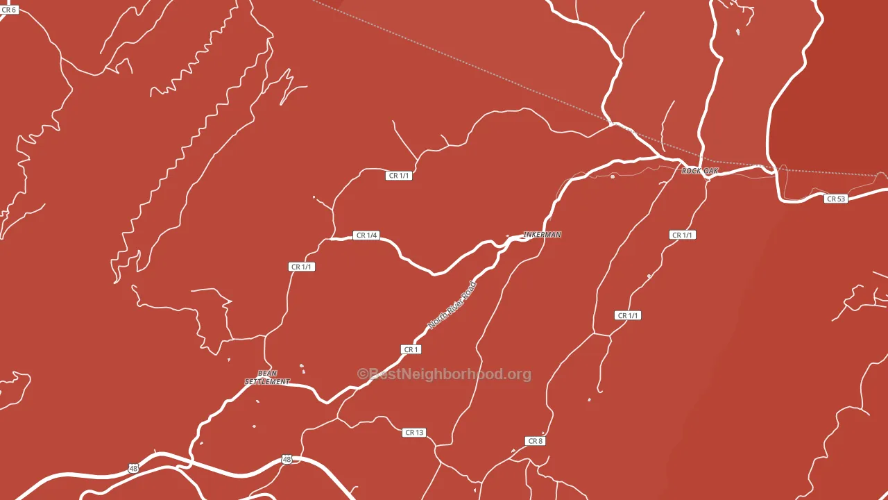 Inkerman, WV block-group political-lean map