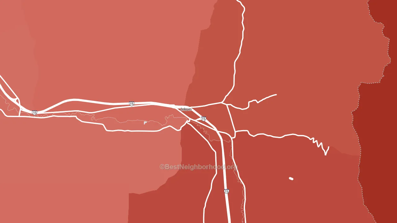 Inkom, ID block-group political-lean map