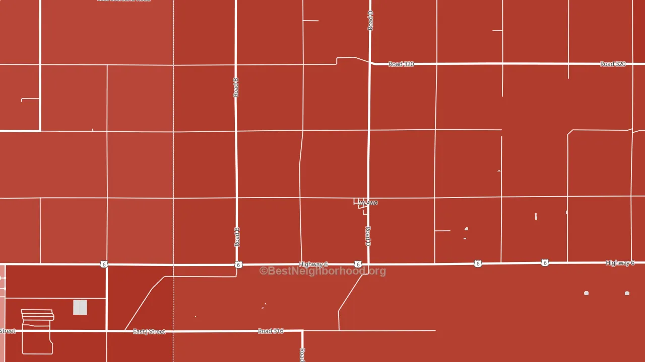 Inland, NE block-group political-lean map