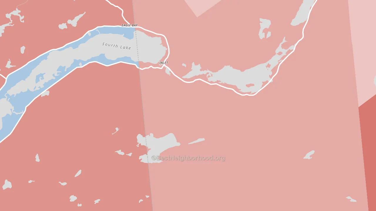 Inlet, NY block-group political-lean map
