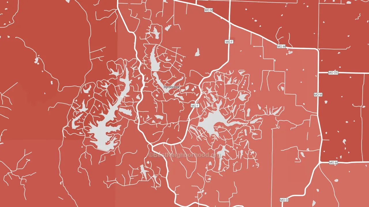 Innsbrook, MO block-group political-lean map