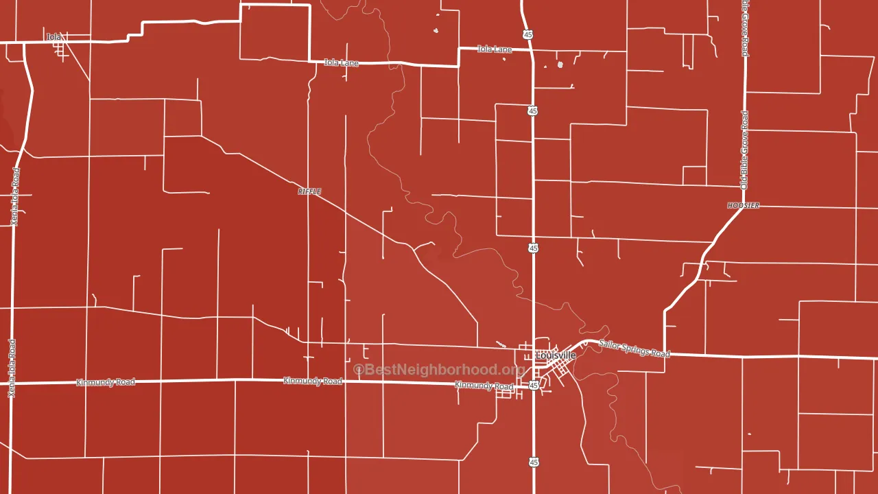 Iola, IL block-group political-lean map