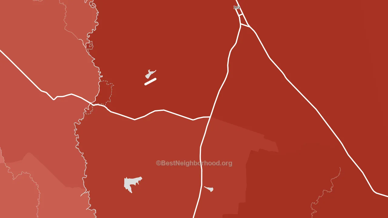 Iola, TX block-group political-lean map