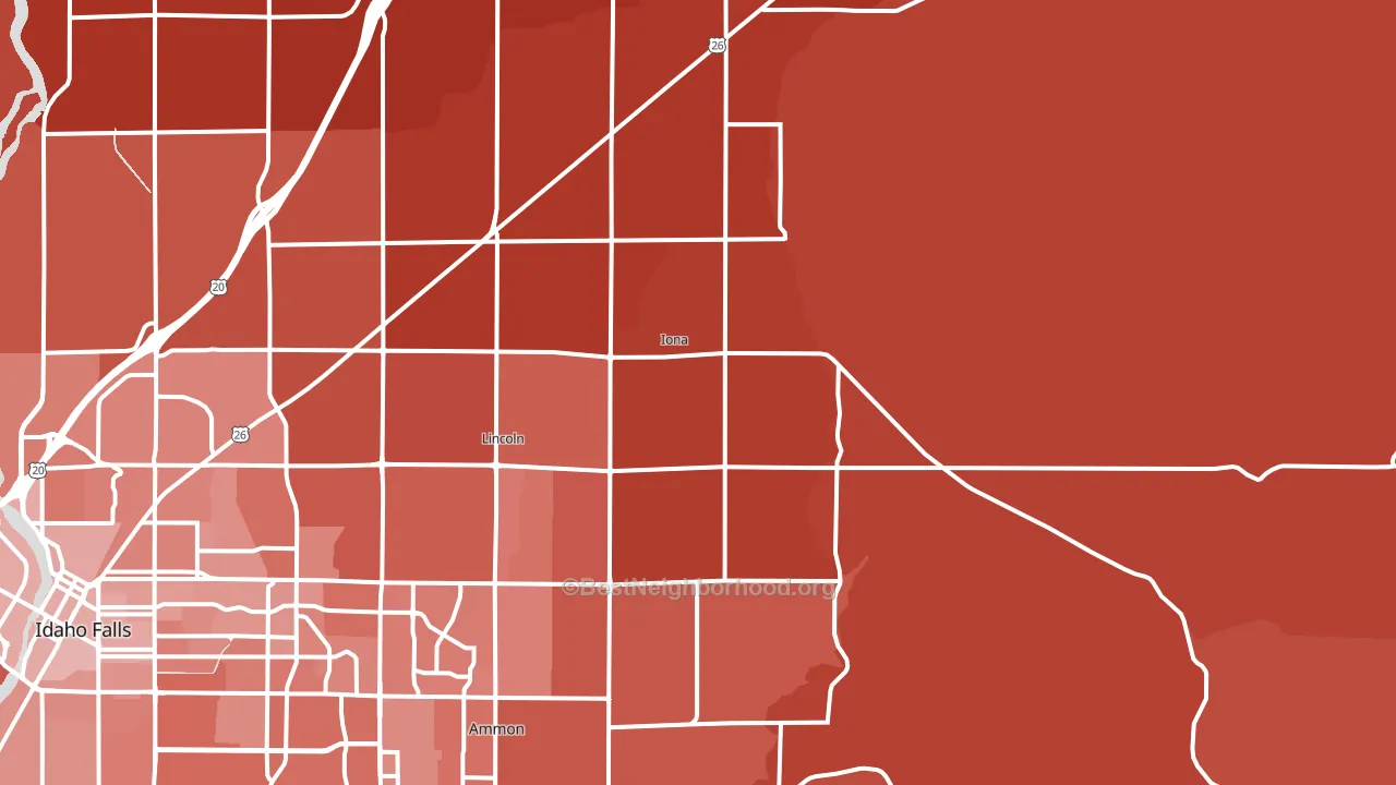 Iona, ID block-group political-lean map
