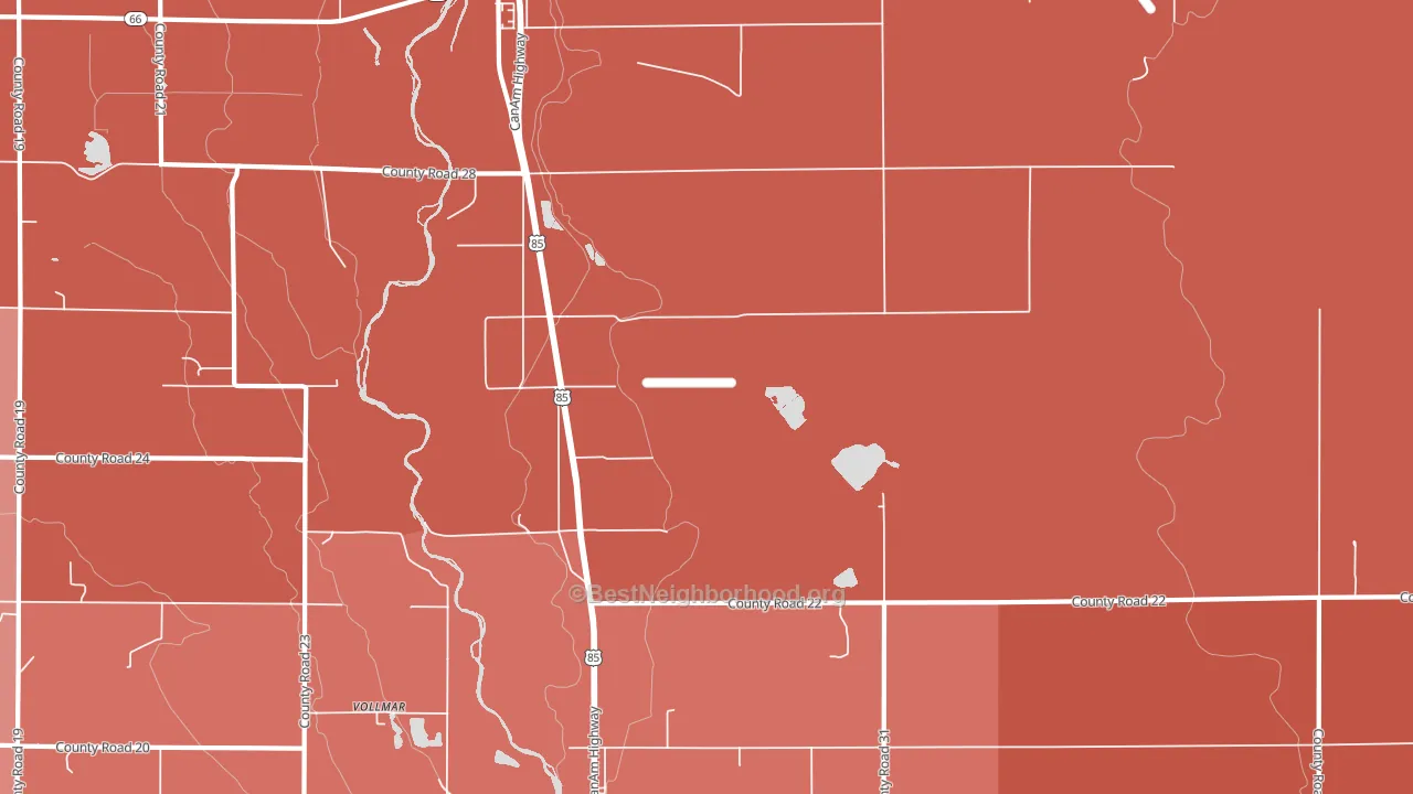Ione, CO block-group political-lean map