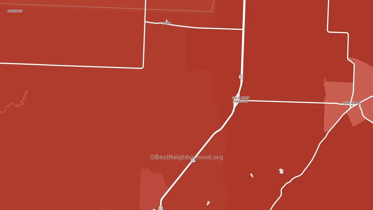 Ionia, MO block-group political-lean map