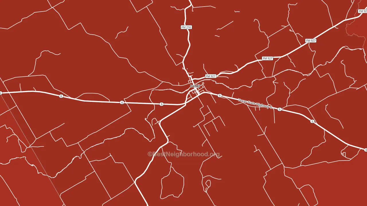 Iredell, TX block-group political-lean map