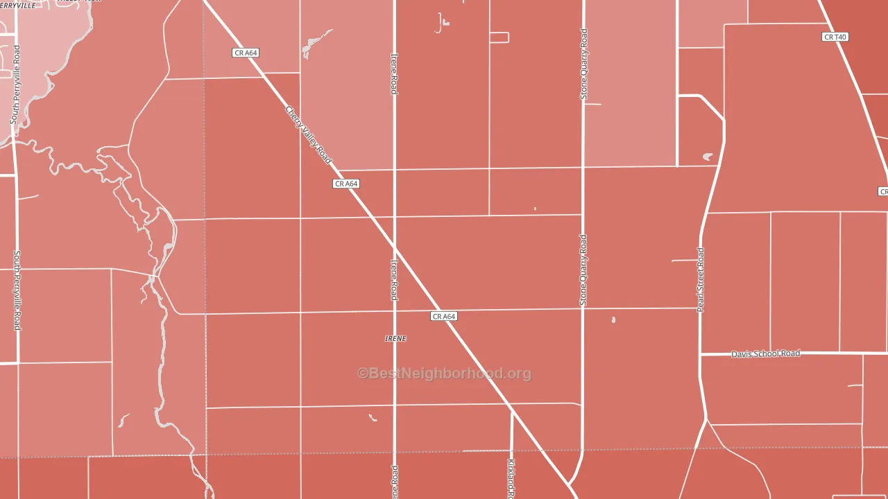 Irene, IL block-group political-lean map