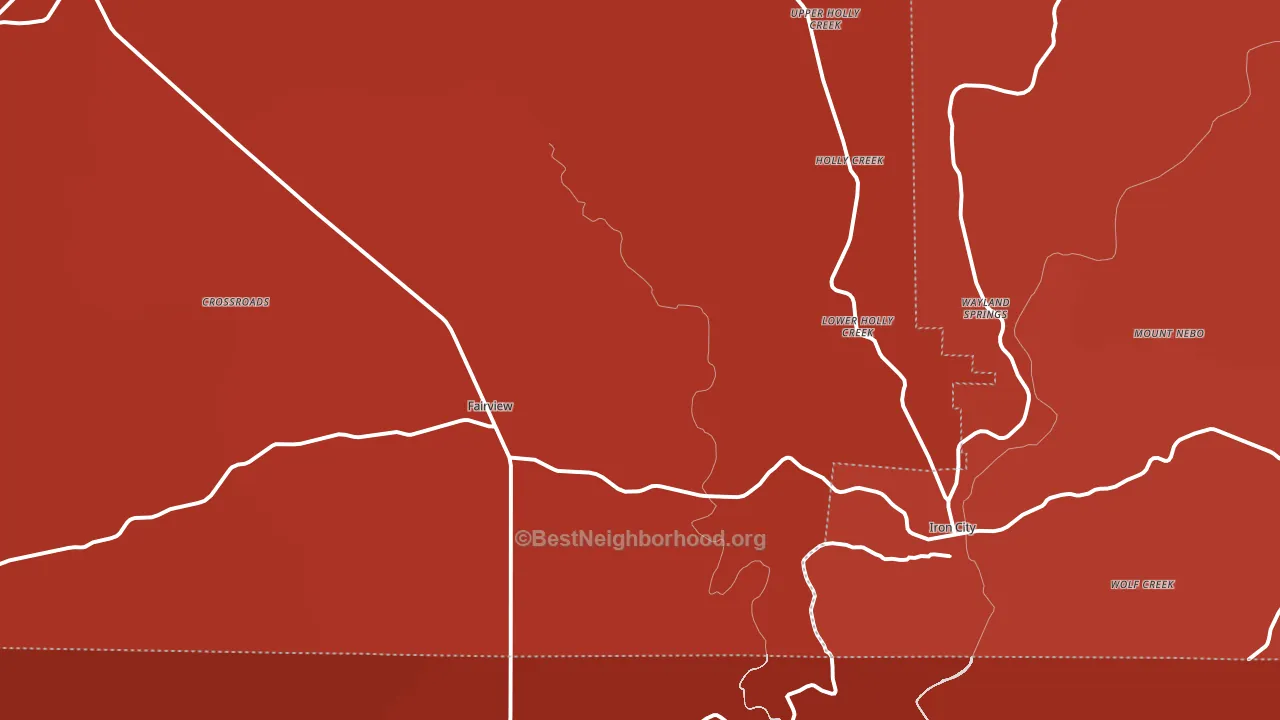 Iron City, TN block-group political-lean map