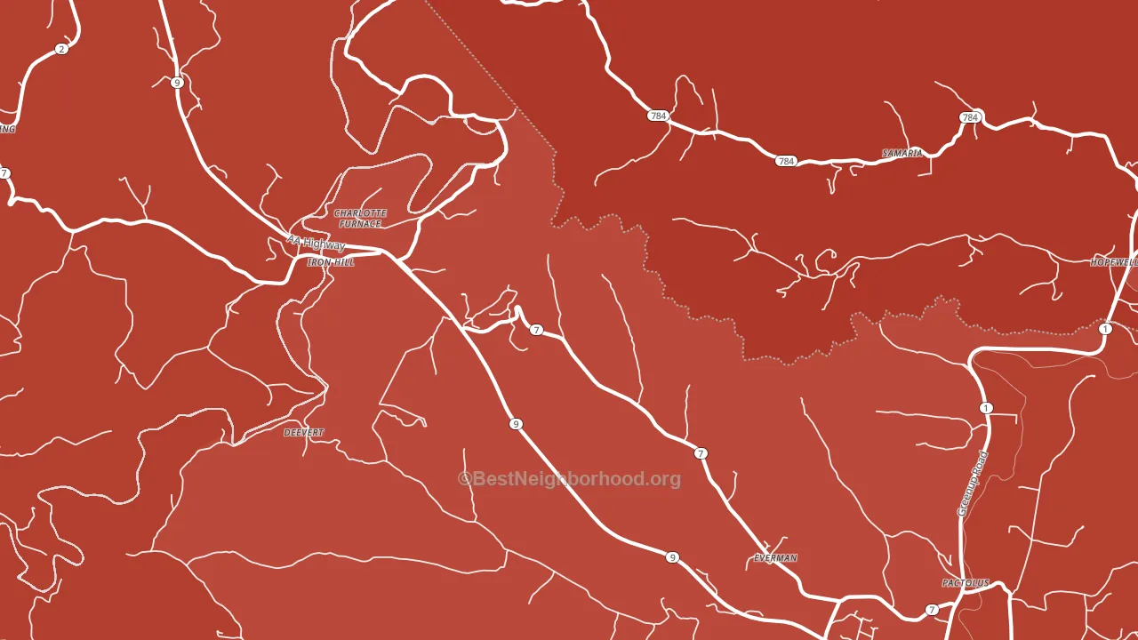 Iron Hill, KY block-group political-lean map