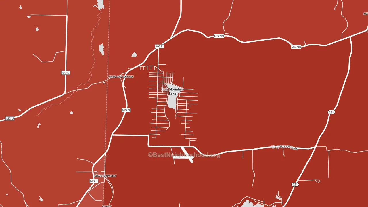 Iron Mountain Lake, MO block-group political-lean map