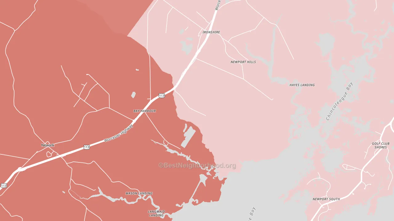 Ironshire, MD block-group political-lean map