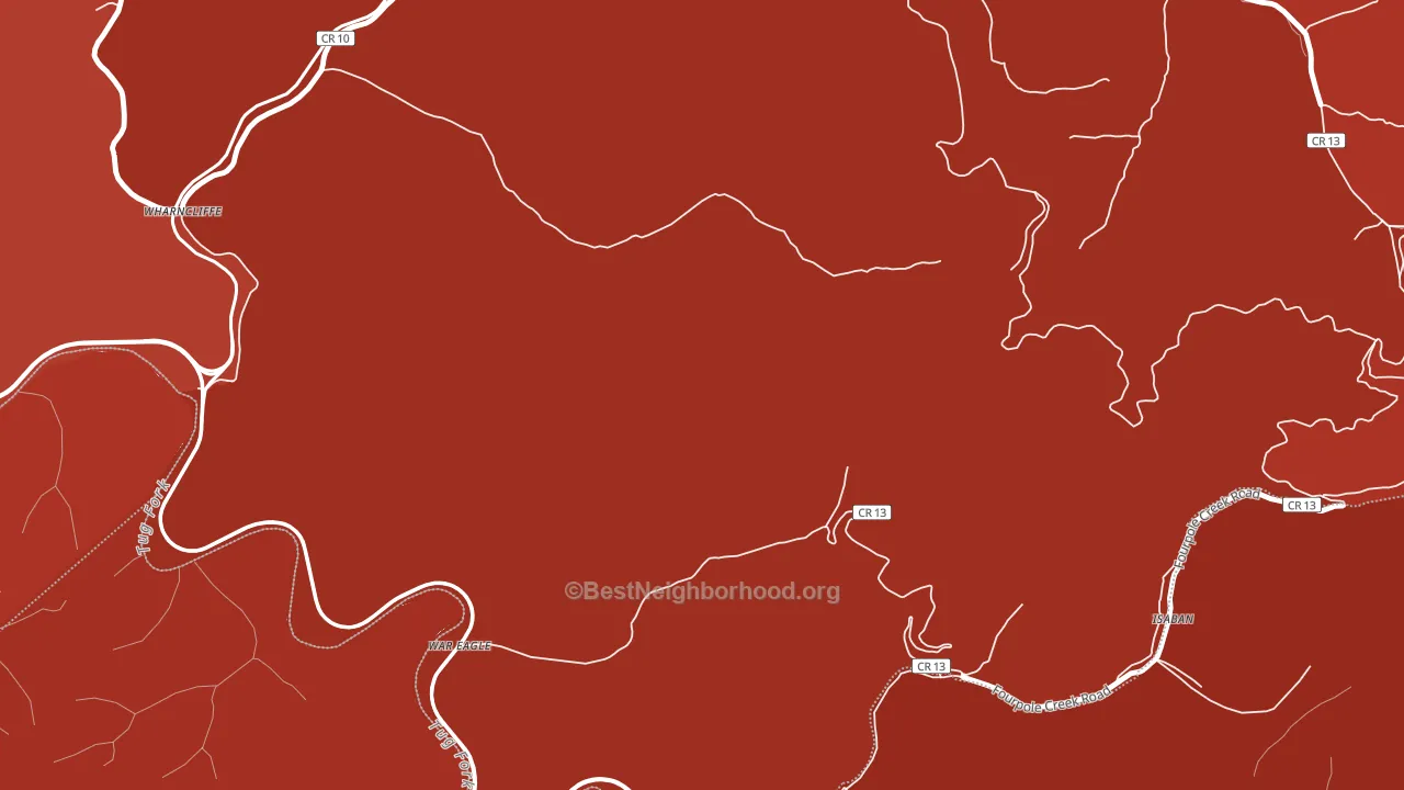 Isaban, WV block-group political-lean map