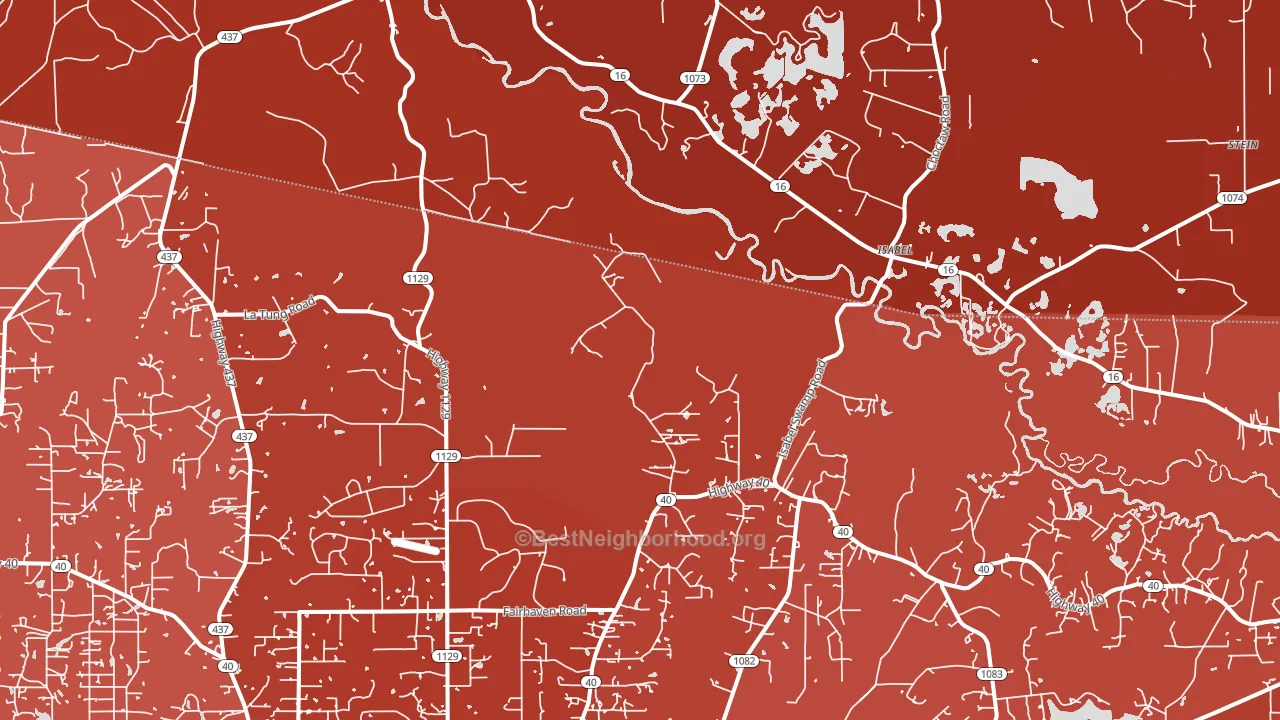 Isabel, LA block-group political-lean map