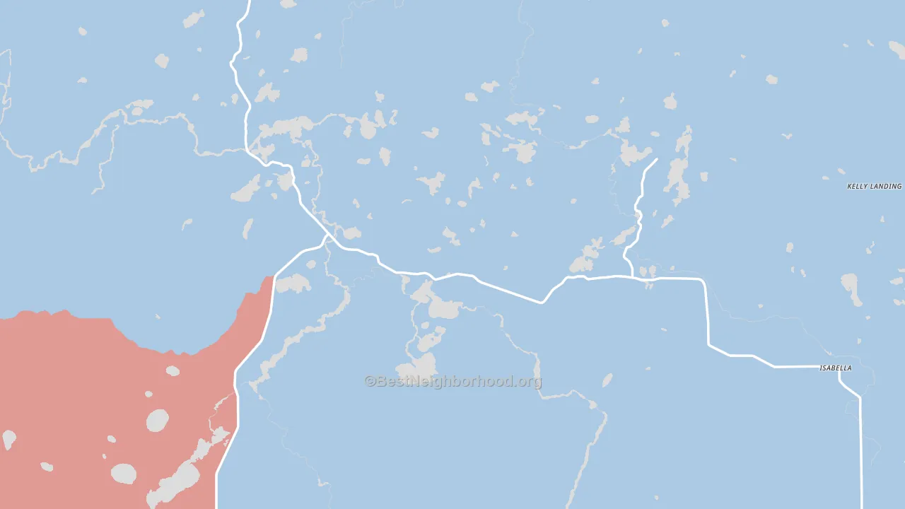 Isabella, MN block-group political-lean map