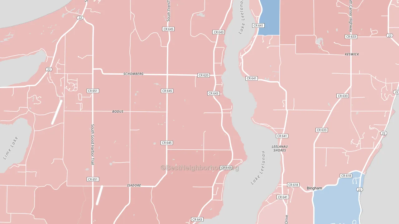 Isadore, MI block-group political-lean map