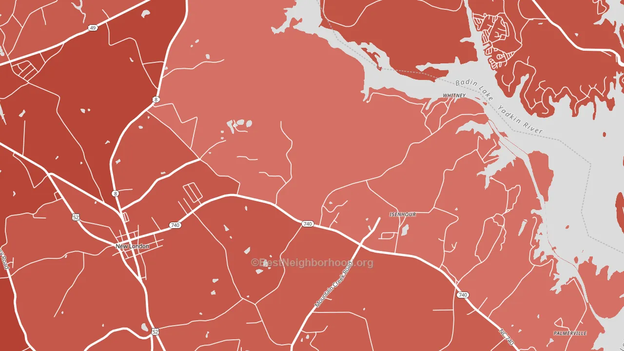 Isenhour, NC block-group political-lean map