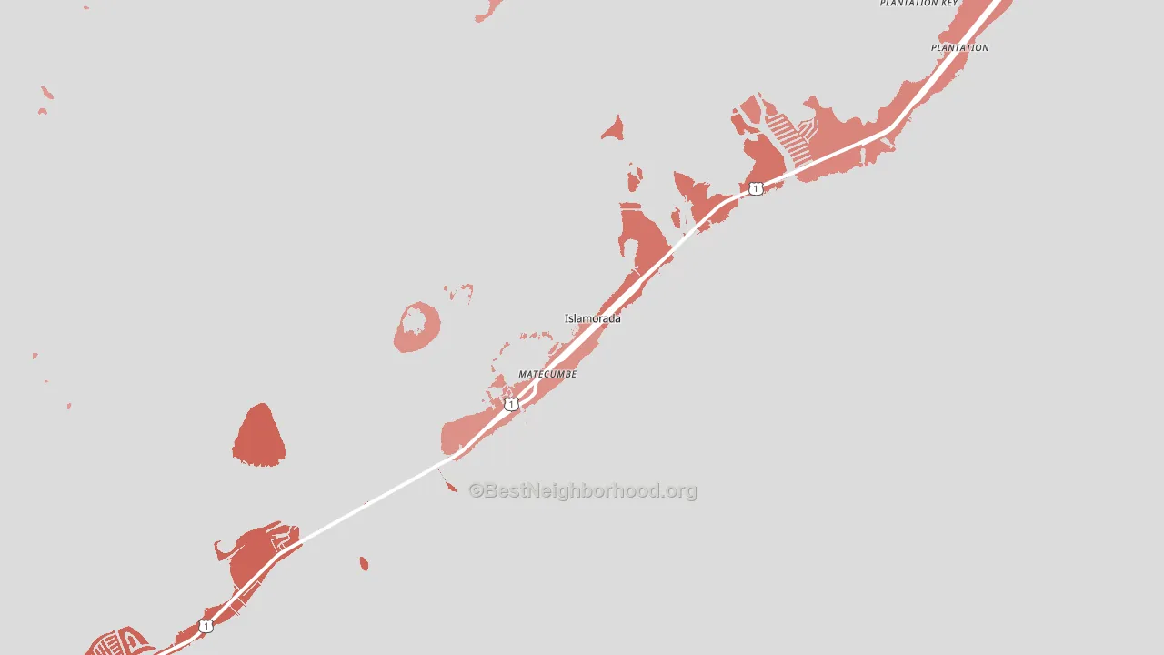 Islamorada, FL block-group political-lean map