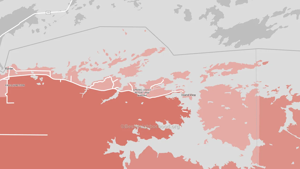 Island View, MN block-group political-lean map